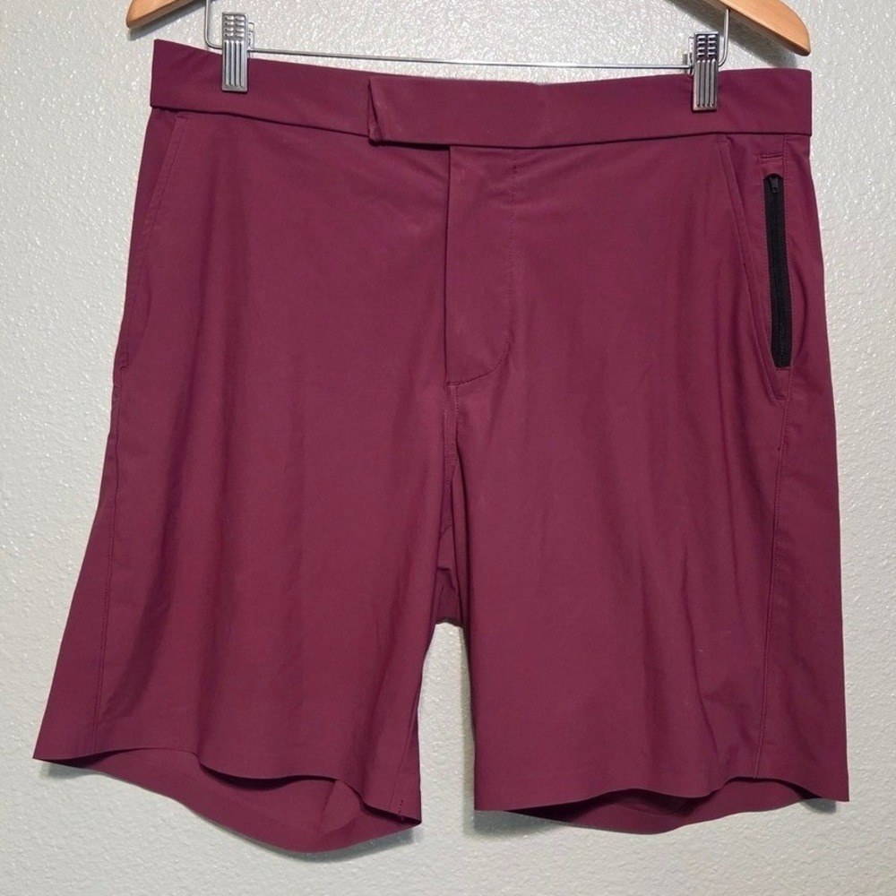 Greyson Golf Shorts Mens 32 Burgundy 8" Inseam Stretch Performance Athletic